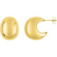 Pendientes Gota Chapados Oro Anchos