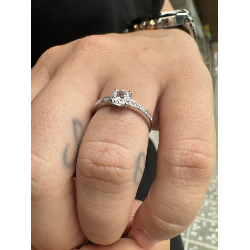 Anillo Plata y circonitas