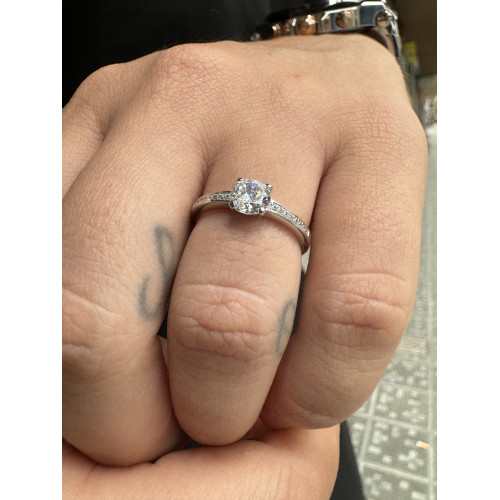 Anillo Plata y circonitas