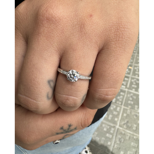 Anillo Plata y circonitas