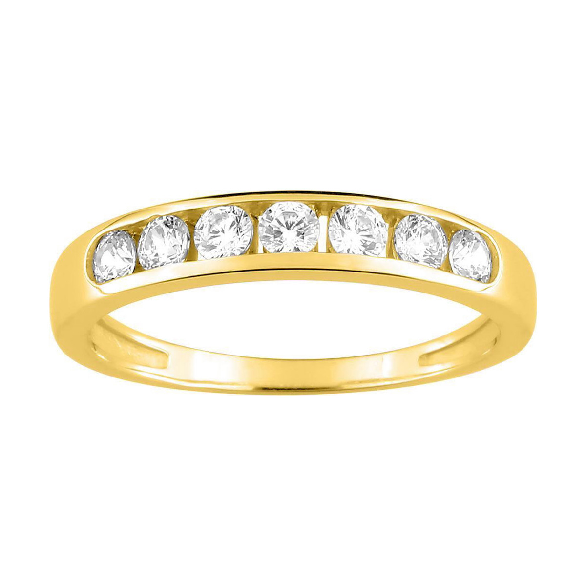Anillo Oro Amarillo 18kt y circonitas
