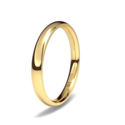 Alianza de oro amarillo almendrada minimal