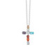 COLLAR ACERO CRUZ MULTICOLOR