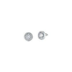 PENDIENTES DE ACERO CON PERLAS Y CIRCONITAS BLANCAS