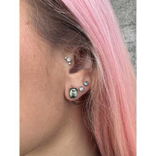 Pendientes Oro Amarillo 18kt y Tanzanita