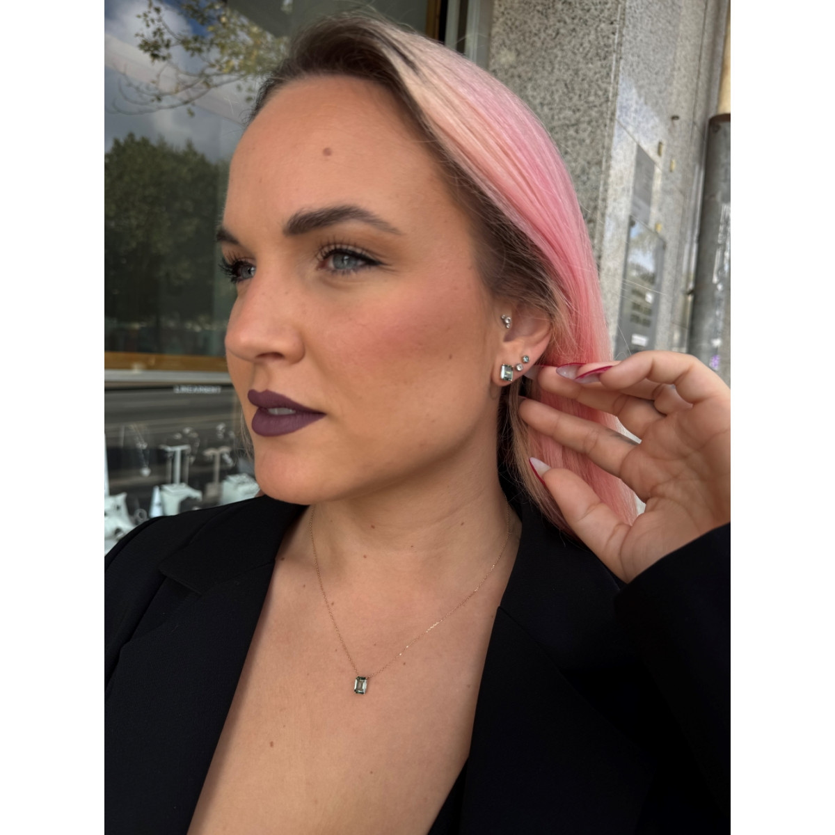 Pendientes Oro Amarillo 18kt y Tanzanita