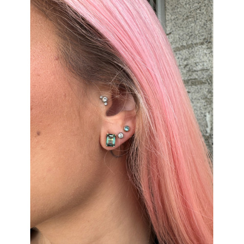 Pendientes Oro Amarillo 18kt y Tanzanita
