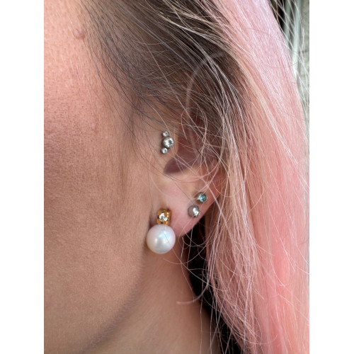 PENDIENTES ORO 18KT PERLA Y CIRCONITA