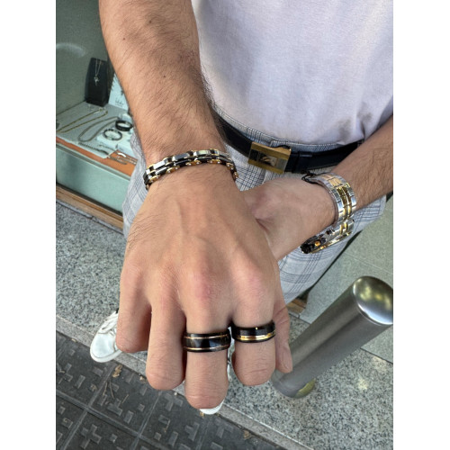 PULSERA MONTECARLO REVERSIBLE DORADA