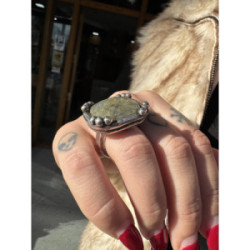 Anillo Plata Pura y Aventurina