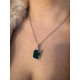 Collar Plata Circonita Verde
