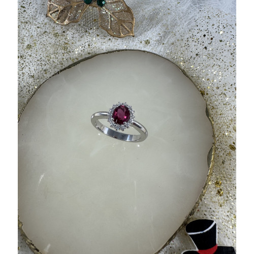 ROSETÓN OB RUBÍ Y DIAMANTES