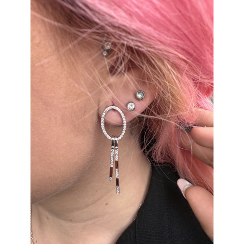PENDIENTES ECLIPSE PLATA