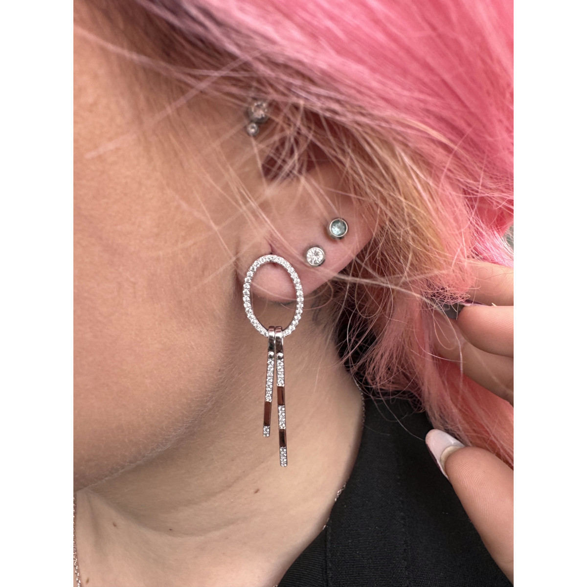 PENDIENTES ECLIPSE PLATA