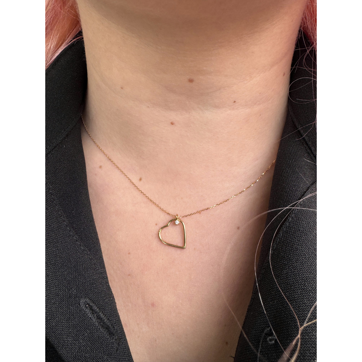 COLLAR ORO AMARILLO 18KT CORAZÓN