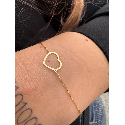 PULSERA ORO AMARILLO 18KT CORAZÓN