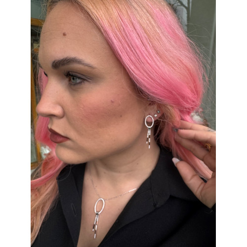 PENDIENTES ECLIPSE PLATA