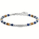 PULSERA DE ACERO CON PIEDRA LAPIS