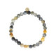PULSERA ACERO BALI ORO AZUL Y OJO DE TIGRE
