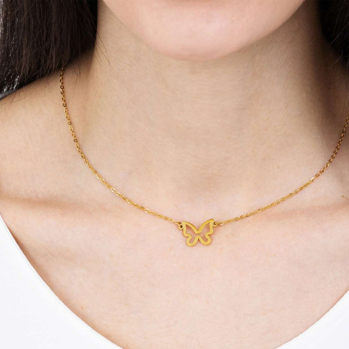 COLLAR MARIPOSA DORADO