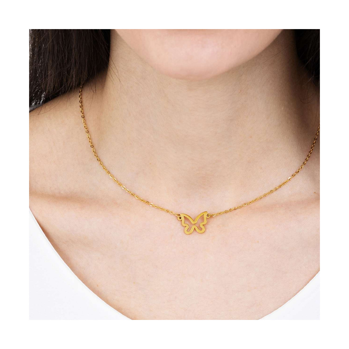 COLLAR MARIPOSA DORADO
