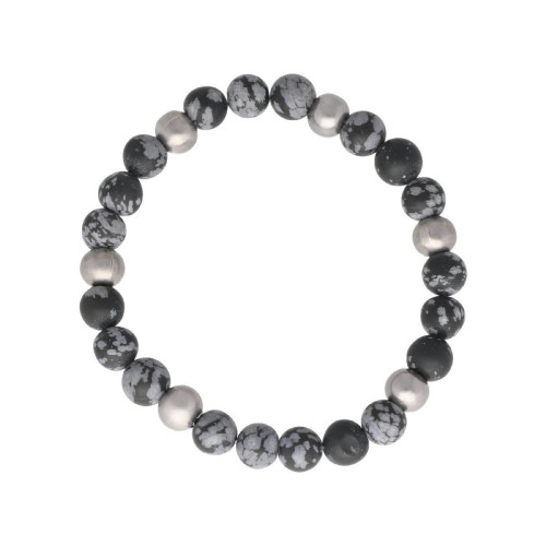 Pulsera Brisa Marina acero y piedras naturales