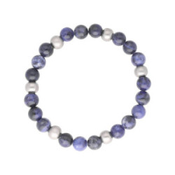 PULSERA OLAS DE COLORES ACERO Y PIEDRAS NATURALES