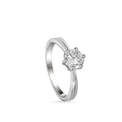 Anillo de plata diseño de cuarzo adamantino grueso