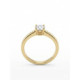 Anillo Solitario Oro Amarillo 18kt Diamante Creado 0,26K