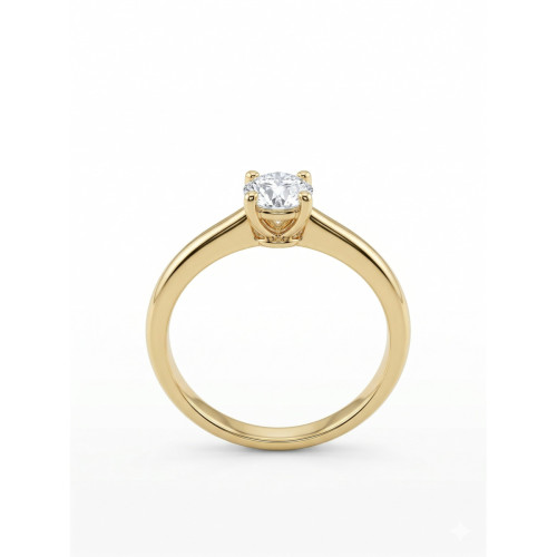 Anillo Solitario Oro Amarillo 18kt Diamante Creado 0,26K