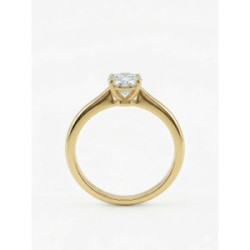 Anillo Oro Amarillo 18kt y diamante natural de 0,30 quilates