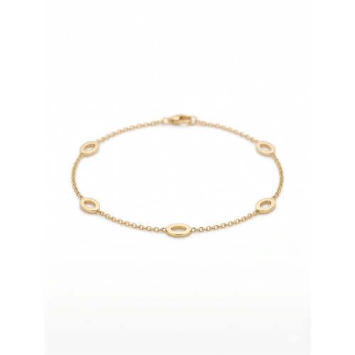 Pulsera Aros Minimal en oro amarillo de 9kt