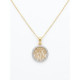 Collar Circular Bicolor en oro amarillo de 18kt y circonitas