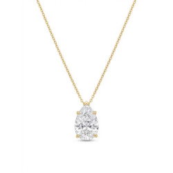 Collar Solitario Gota de Luz - Oro 9kt y diamante de laboratorio