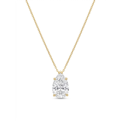 Collar Solitario Gota de Luz - Oro 9kt y diamante de laboratorio
