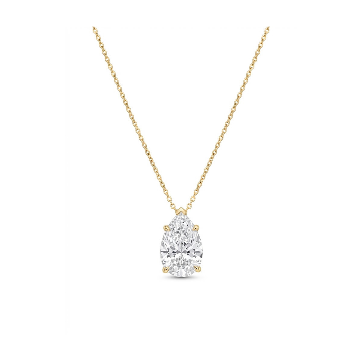 Collar Solitario Gota de Luz - Oro 9kt y diamante de laboratorio