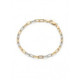Pulsera bicolor en oro amarillo y blanco de 18kt