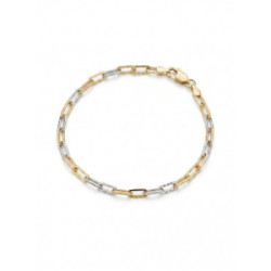 Pulsera bicolor en oro amarillo y blanco de 18kt