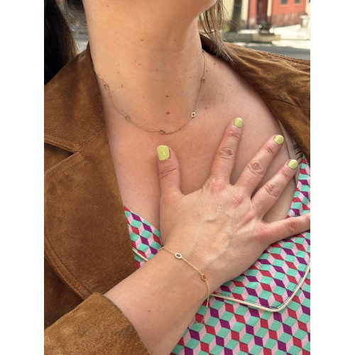 Pulsera Aros Minimal en oro amarillo de 9kt
