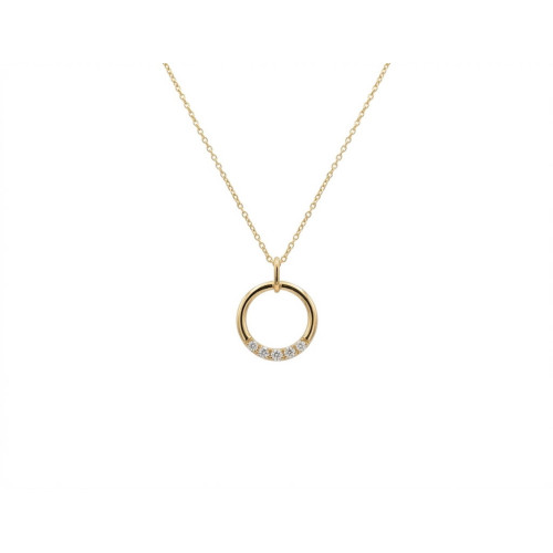 Gargantilla Círculo de Luz en oro amarillo 18kt y diamantes