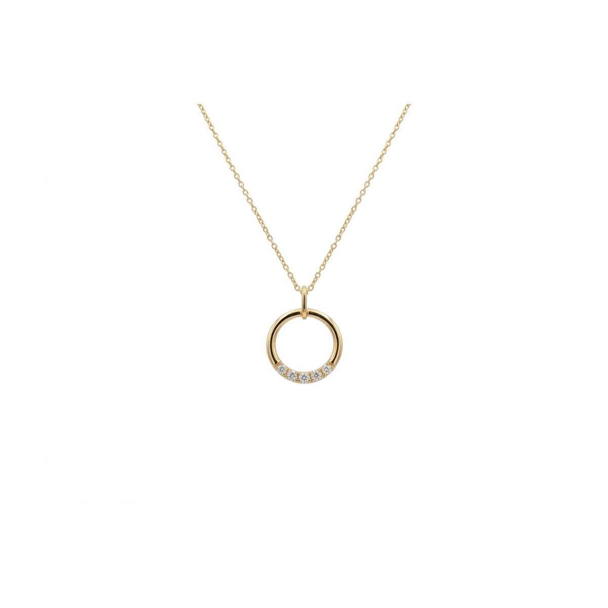 Gargantilla Círculo de Luz en oro amarillo 18kt y diamantes