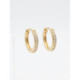 Pendientes Criolla en oro amarillo de 18kt y circonitas