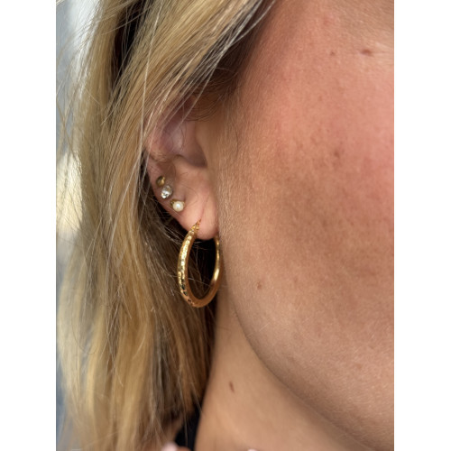 Pendientes Éclat Martelé 18K