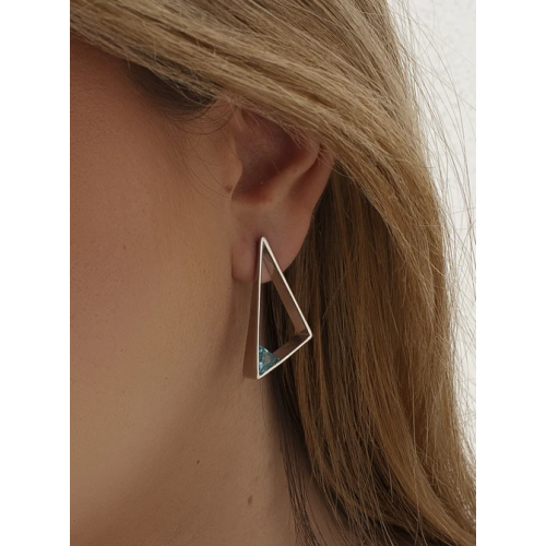Pendientes prisma azul