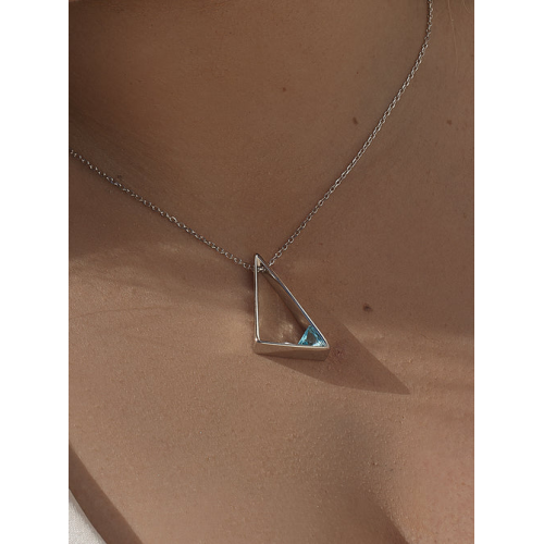 Collar prisma azul