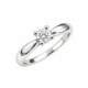 Anillo Solitario de Oro Blanco 18kt con Diamante Natural de 0,14 ct