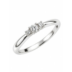 Anillo Trilogy de Oro Blanco 18kt con Diamantes de 0,08 ct