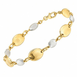 Pulsera de Oro Bicolor de 18kt – Oro Amarillo y Oro Blanco