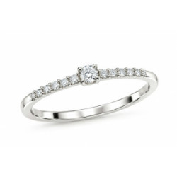 Anillo de Oro Blanco 18kt con Diamantes Naturales – Elegancia y Brillo