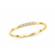 Anillo de Oro Amarillo de 18kt con Circonitas